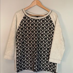 Forever 21 terry shirt with black velvet appliqué